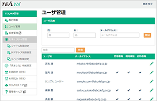 イメージ:ユーザ管理